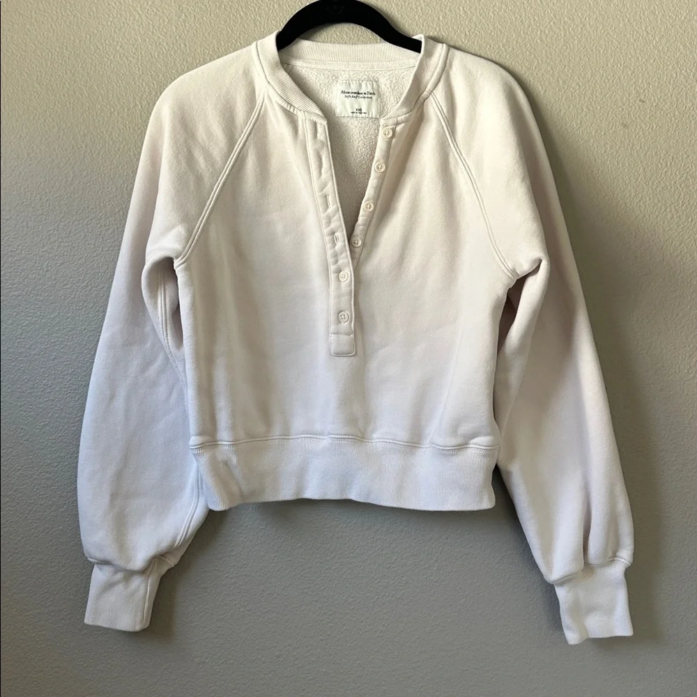 A&F Essential Sunday Henley Crew sweatshirt size XXS - Picture 3 of 6